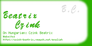 beatrix czink business card